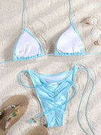 2026 Sexy Bikinis Swimsuit  Women Swimwear High Cut Bathing Suit Brazilian Biquini Sexy Bikini Sets Solid Beachwear