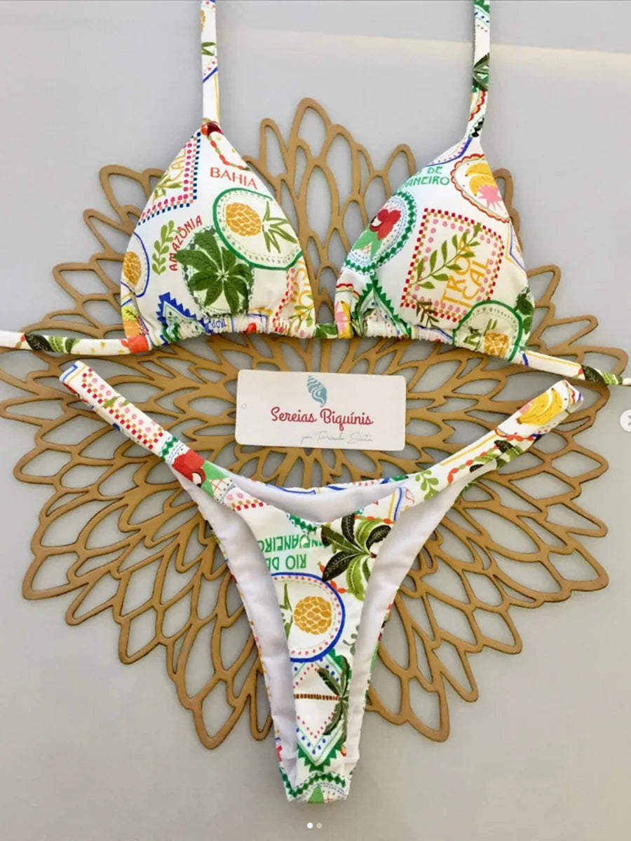 Micro Bikinis 2026 Women Swimsuit New Sexy Swimwear Halter Bikini Set Brazilian Biquini Female Thong Beachwear Party Wear