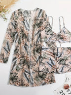 3 Pieces Tie Dye Bikinis Swimsuit 2026 New Women Drawstring Front Swimwear Female High Waist Shorts Bathers Swim Suit Beachwear