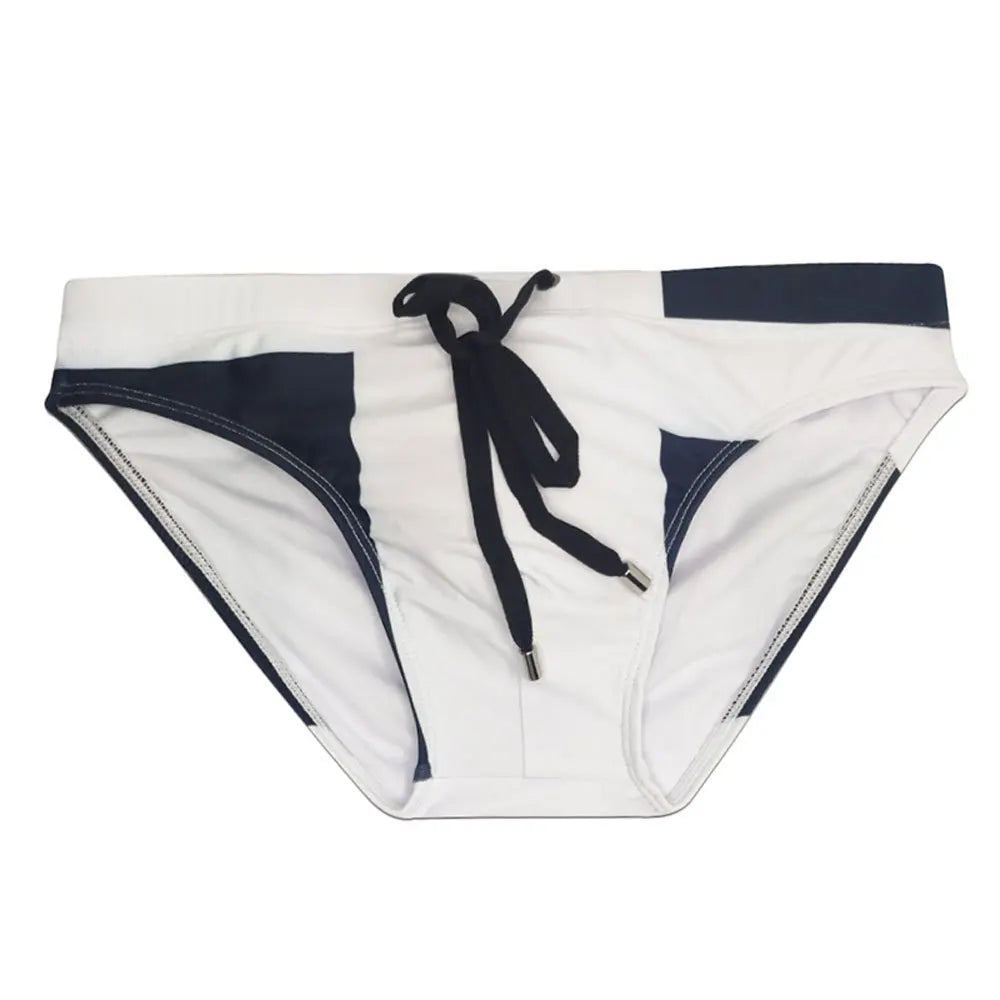 Mens Swimwear Swim Briefs Contrast Color Low Rise Sexy Pouch Swimming Trunks Board Shorts Swimsuit Surf Beachwear Male Bañadores