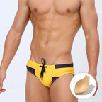 Mens Swimwear Swim Briefs Contrast Color Low Rise Sexy Pouch Swimming Trunks Board Shorts Swimsuit Surf Beachwear Male Bañadores