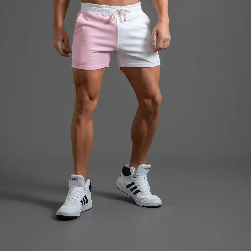Men's Casual Shorts Sexy Leisure Short Pants Green Black Patchwork Lace-up Pocket Summer New Fashion Beach Shorts Male Clothing