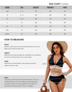 2026 Women's Shoulder High Waist Split Bikini Swimwear Swimsuit Set with Chest Cushion and Adjustable Shoulder Straps