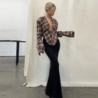 Camicia Top Fashion Y2k Party Look Nuova camicia femminile a vita alta Top