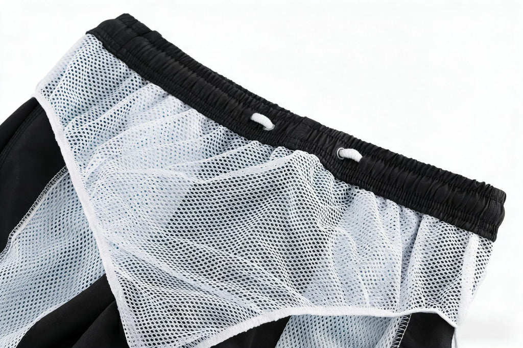 Summer men's drawstring casual sports shorts - bright color five-pocket pants with internal breathable mesh lining - beach pants