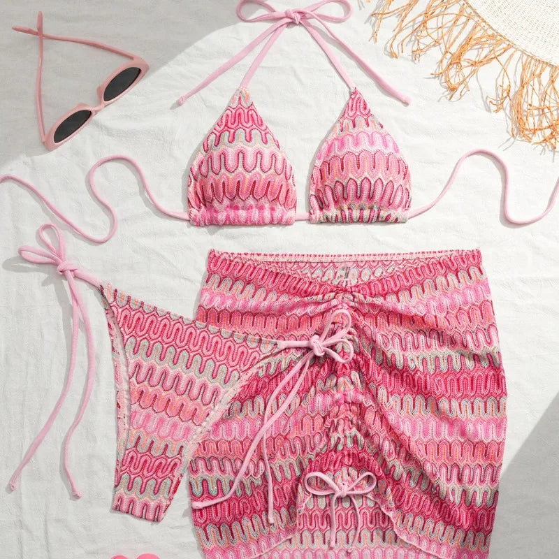 Sexy Bikinis 2026 Female Swimsuits Women's Three-Piece Swimwear Beach Swim Wear Bathing Suits Brazilian Bikini Set Pool Bather