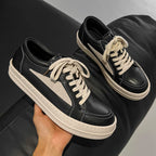 Men’s Black Lace-Up Casual Sneakers — Image 15