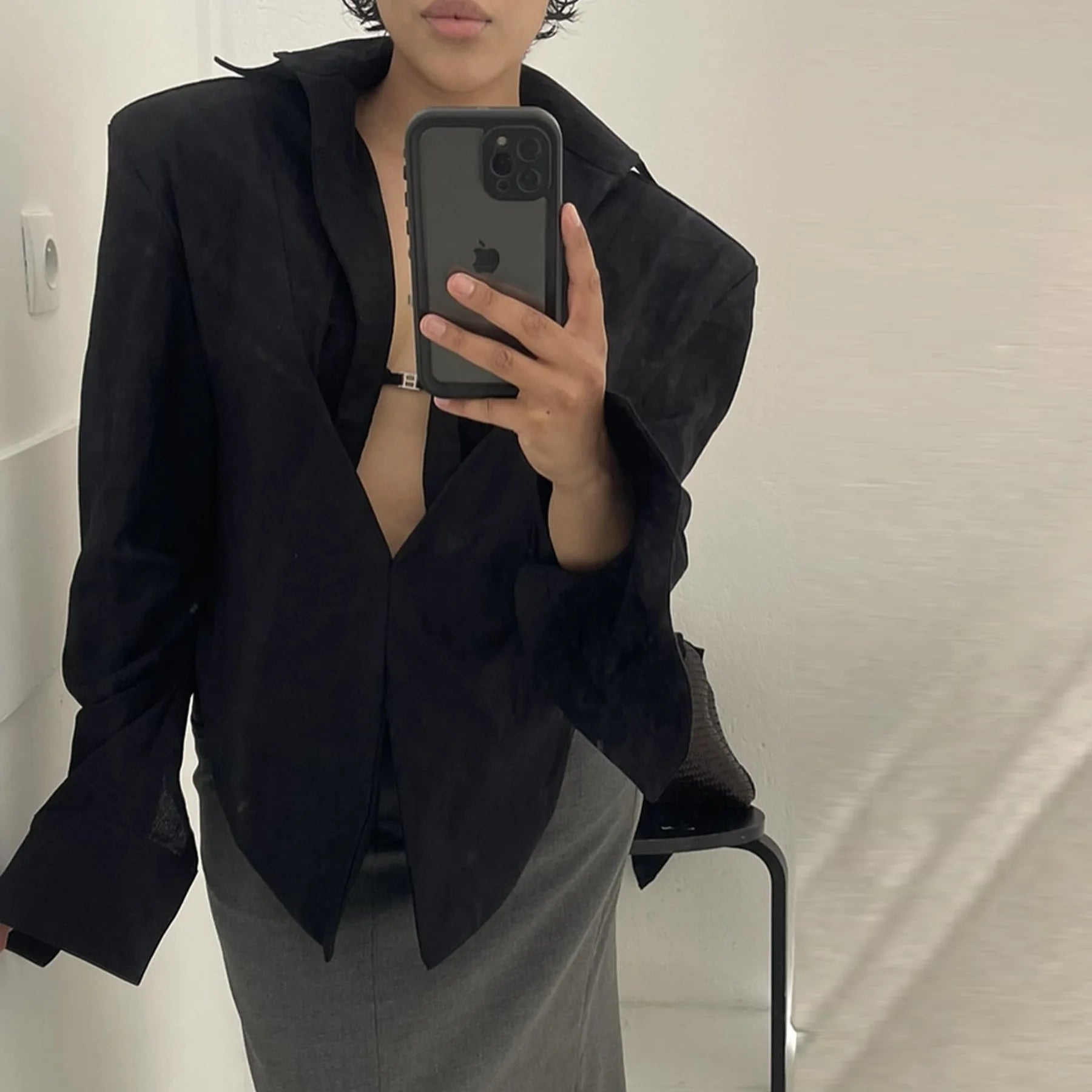 Camicia Top Fashion Y2k Party Look Nuova camicia femminile a vita alta Top