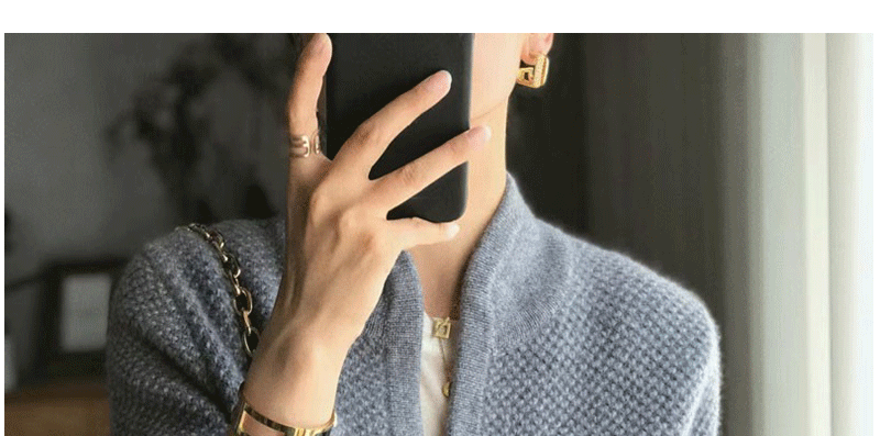 Autunno inverno nuovo addensato 100% Cashmere lana Cardigan donna Stand collo maglione maglione sciolto maglia Base maglione di lana giacca