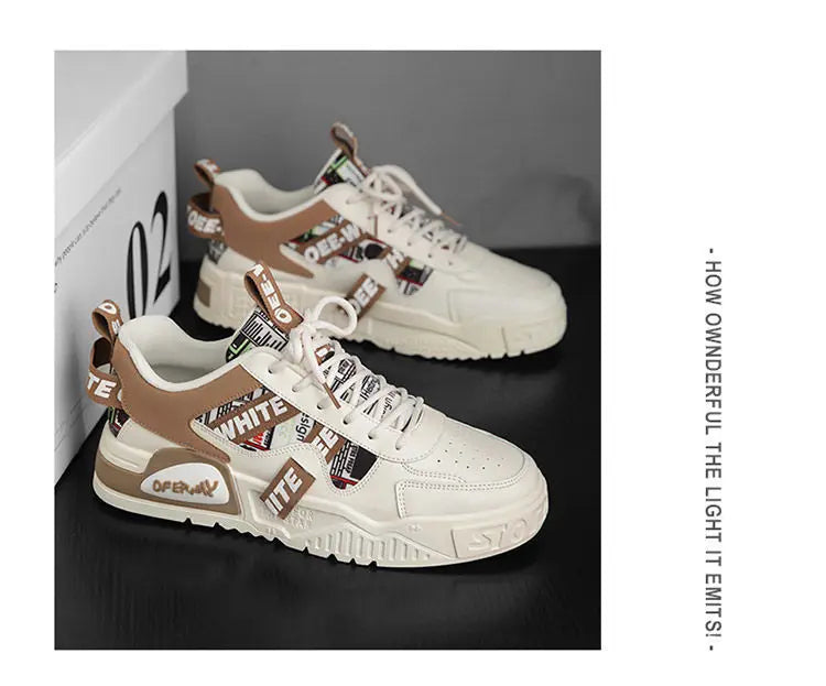 Men’s Vulcanised-Sole Casual Sneakers — Image 32