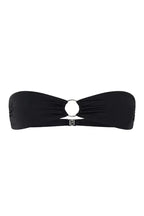 2026 Sexy Black Bikini Set Women‘s Bandeau Swimsuit with Metal Ring, Low Waist Brazilian Bottom Beach Vacation Two Piece