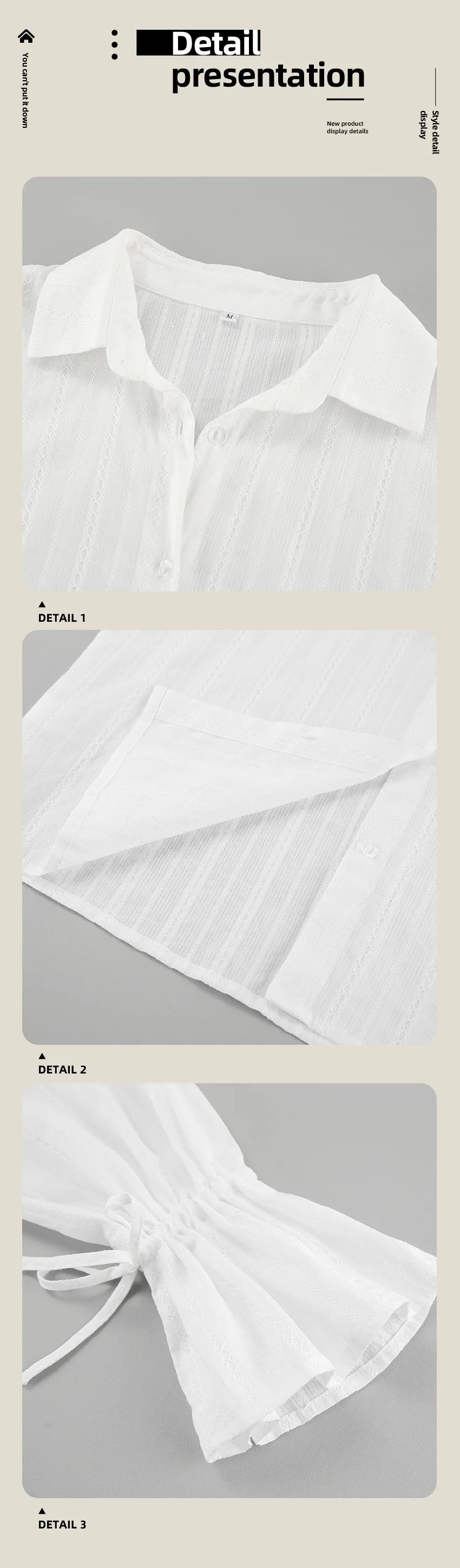 Camicia con risvolto in puro cotone jacquard francese