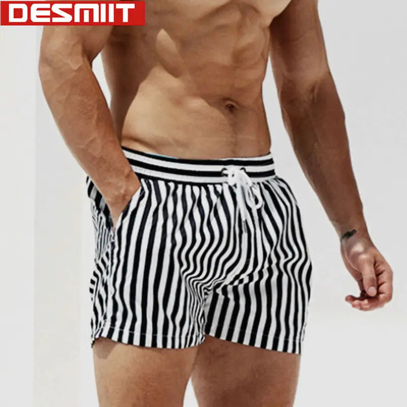 Desmiit Swimwear Man Swimming Shorts Mens Swim Trunks Bathing Suit Board Shorts Beach Swimsuit With Mesh Briefs Lining Zwembroek