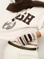 Pullover top o-collo casual manica lunga donna felpa autunnale