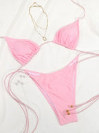 2026 Sexy Bikinis Swimsuit  Women Swimwear High Cut Bathing Suit Brazilian Biquini Sexy Bikini Sets Solid Beachwear