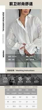 Camicia con risvolto in puro cotone jacquard francese