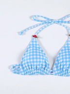Floral Print Bordered Bikini Set Sexy Swimwear Women 2026 Bikinis Swimsuit Micro Thong Bandage Bathing Suits