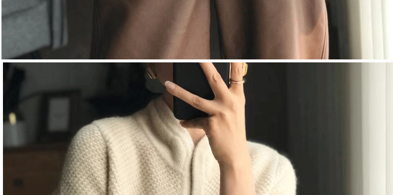 Autunno inverno nuovo addensato 100% Cashmere lana Cardigan donna Stand collo maglione maglione sciolto maglia Base maglione di lana giacca