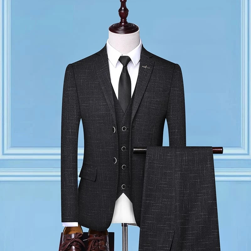 Men’s Smart Casual Wedding Suit – Slim Fit Tuxedo, Single Breasted 2-Piece Set - StepByStepNow