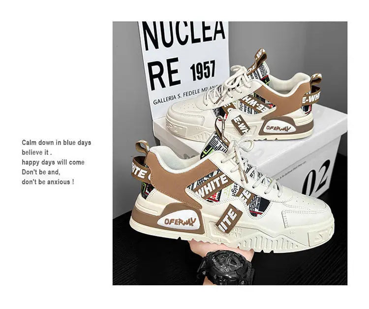 Men’s Vulcanised-Sole Casual Sneakers — Image 33
