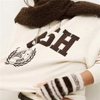 Pullover top o-collo casual manica lunga donna felpa autunnale