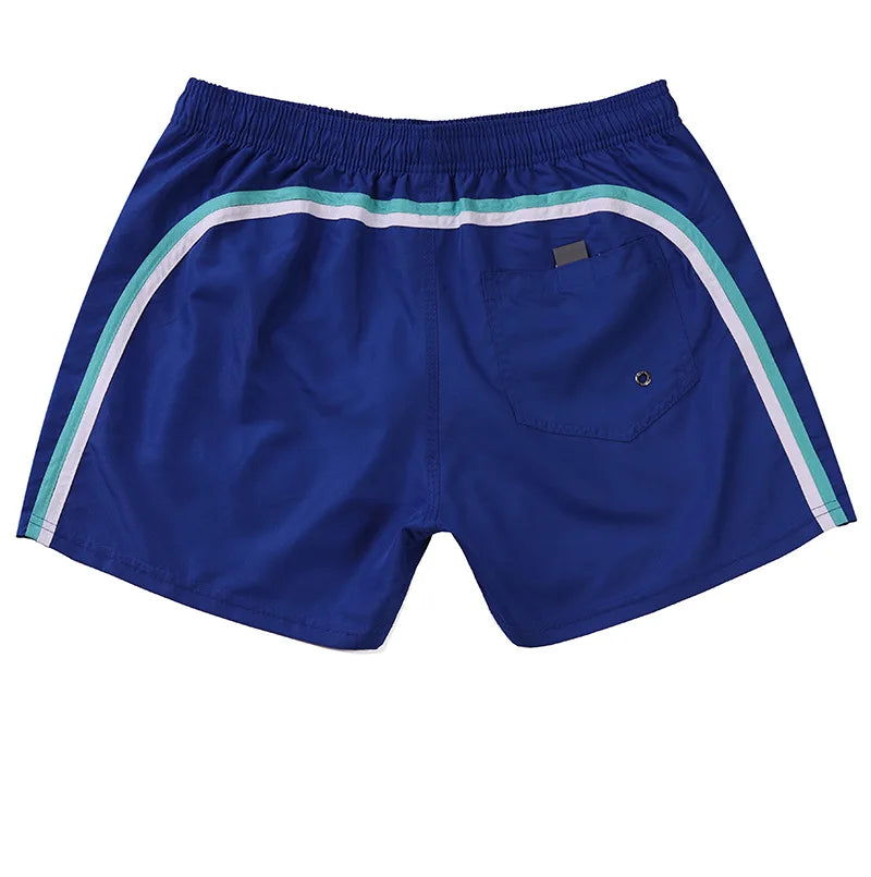 Mens Quick Dry Three Quarter Length Beach Shorts Casual Swim Board Shorts With Inner Lining Summer Vacation Bottoms