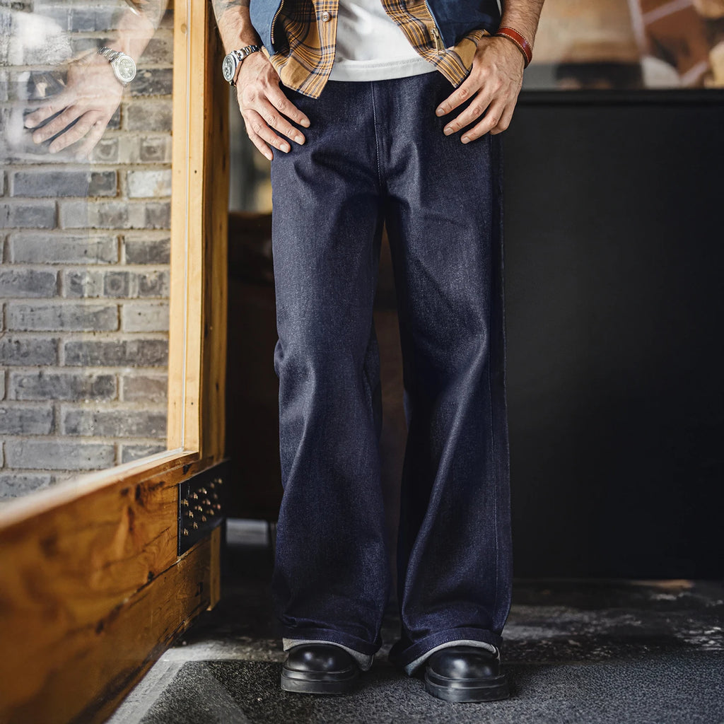 Retro: Patch e tasche jeans Maden Vintage 15.6oz in denim raw selvedge rigido, collezione StepByStepNow.