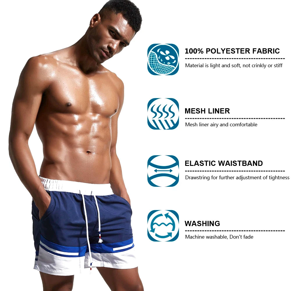 2026 Fashion Man Trunks Beach Swimwear Swim Shorts Board Shorts Swimming Pants Swimsuits Mens Running Sports Surffing Shorts
