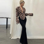 Camicia Top Fashion Y2k Party Look Nuova camicia femminile a vita alta Top