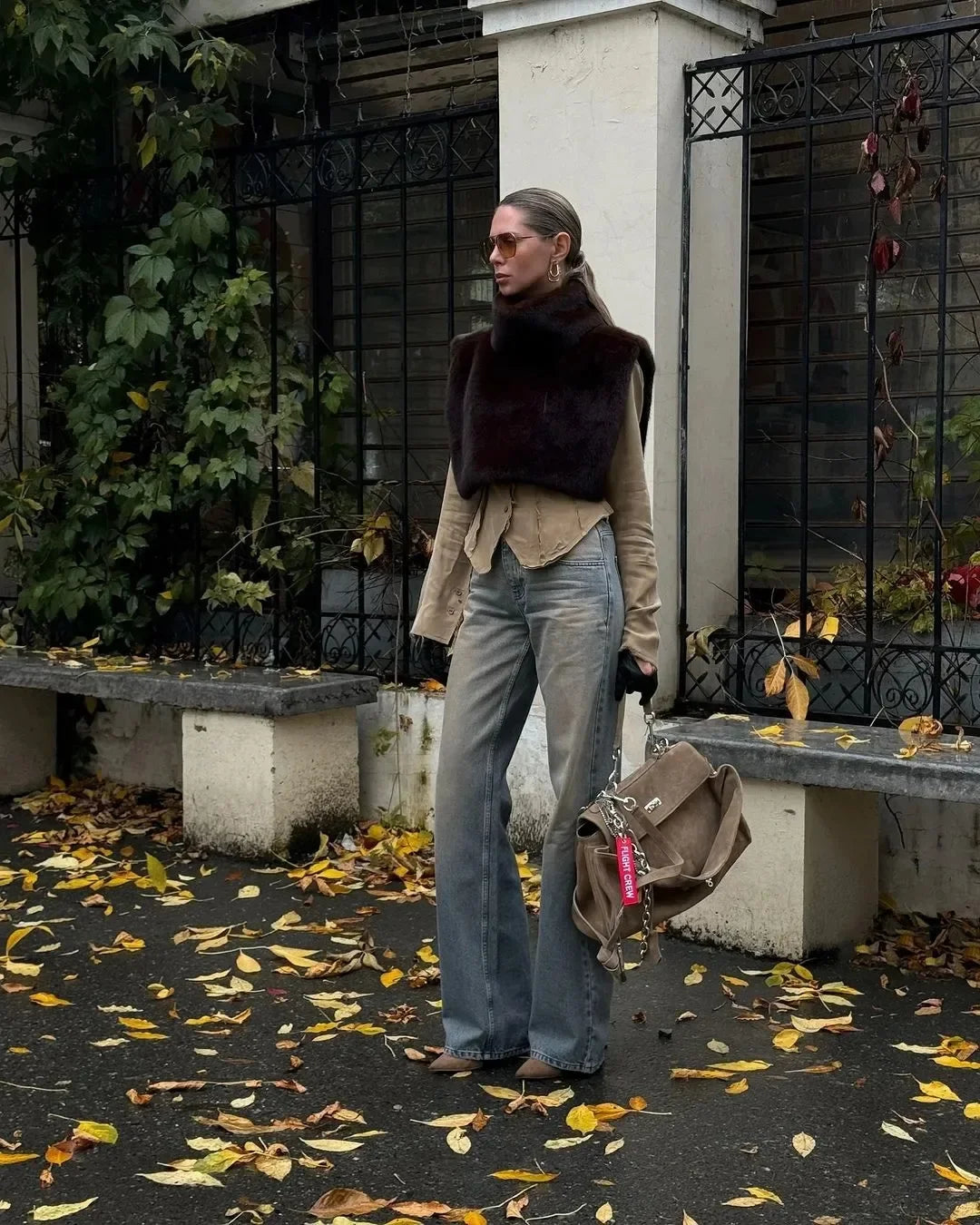 2025 New Fashion Pelliccia sintetica Sable Vest Crop Top Autunno Inverno Dolcevita Eco Pelliccia di visone Canotte Giacca senza maniche Cappotto