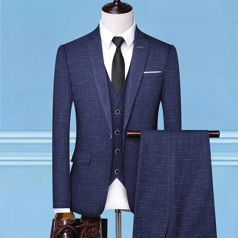 Men’s Smart Casual Wedding Suit – Slim Fit Tuxedo, Single Breasted 2-Piece Set - StepByStepNow