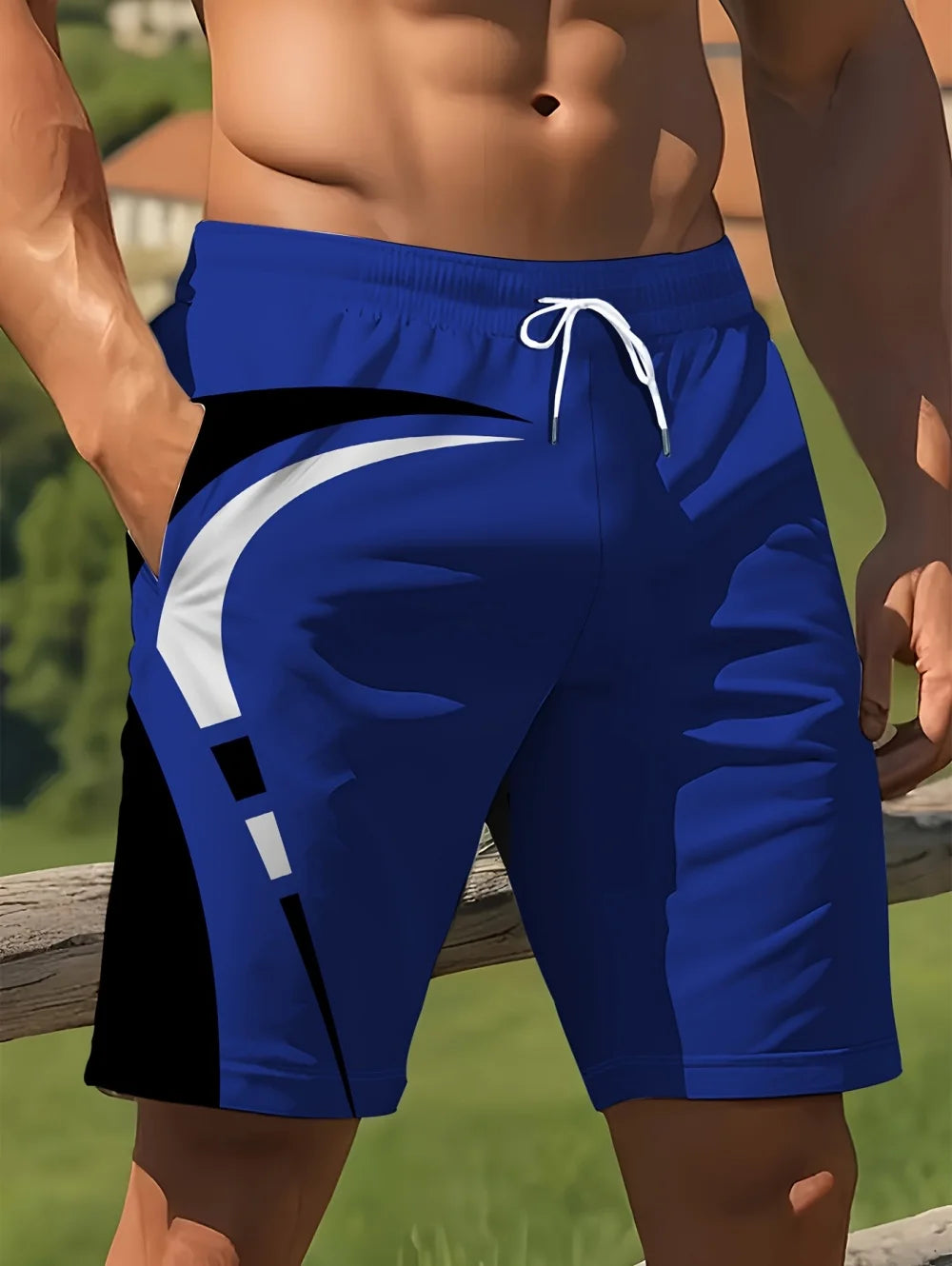 2026 Summer Men's Casual Shorts Drawstring Pockets Shorts Swim Men Swimsuit Surf Board Boy Pants Sports Gym Beach Clothes Man