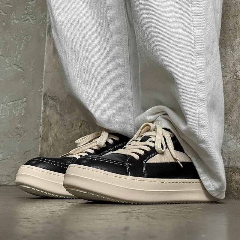 Men’s Black Lace-Up Casual Sneakers — Image 13