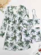 3 Pieces Tie Dye Bikinis Swimsuit 2026 New Women Drawstring Front Swimwear Female High Waist Shorts Bathers Swim Suit Beachwear