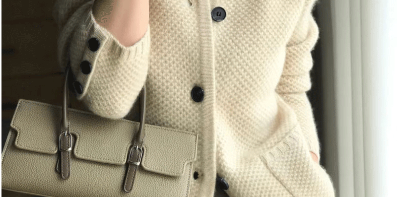 Autunno inverno nuovo addensato 100% Cashmere lana Cardigan donna Stand collo maglione maglione sciolto maglia Base maglione di lana giacca