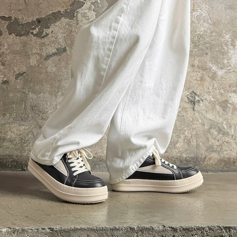 Men’s Black Lace-Up Casual Sneakers — Image 14