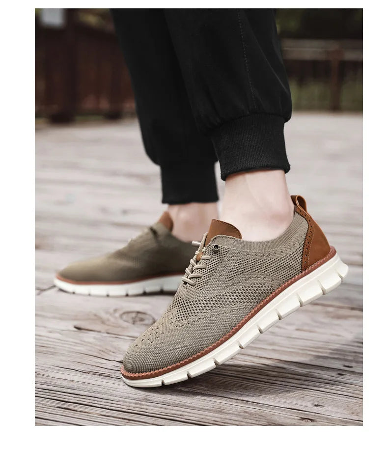 Scarpe casual da uomo Breeze Oxford alla moda Moda formale Business Scarpe urbane traspiranti per uomo Scarpe da ginnastica antiscivolo per uomo