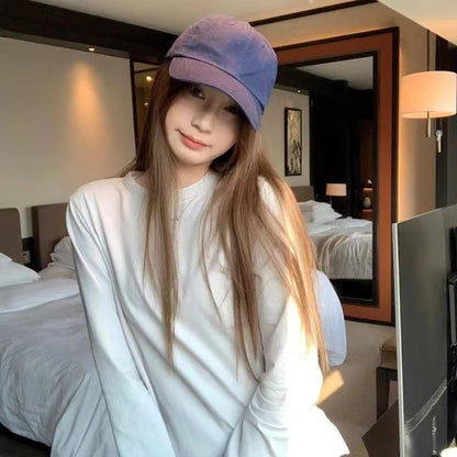 Camicia a maniche lunghe con orlo in pizzo dolce e pieghe Donna Autunno e inverno Sle coreano Semplice e versatile