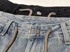 2026 Mens Straight Leg Blue Denim Shorts Summer Casual Five Inch Beach Shorts Thin Lightweight Y2K Vintage Japanese Relaxed Fit