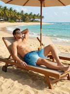 Men's Seersucker Beach Shorts with Mesh Liner Summer Casual Board Shorts with Zipper Pockets Quick Dry Swim Shorts Swim Trunks
