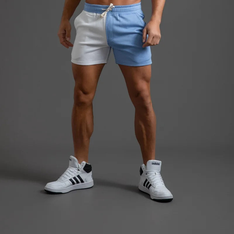 Men's Casual Shorts Sexy Leisure Short Pants Green Black Patchwork Lace-up Pocket Summer New Fashion Beach Shorts Male Clothing