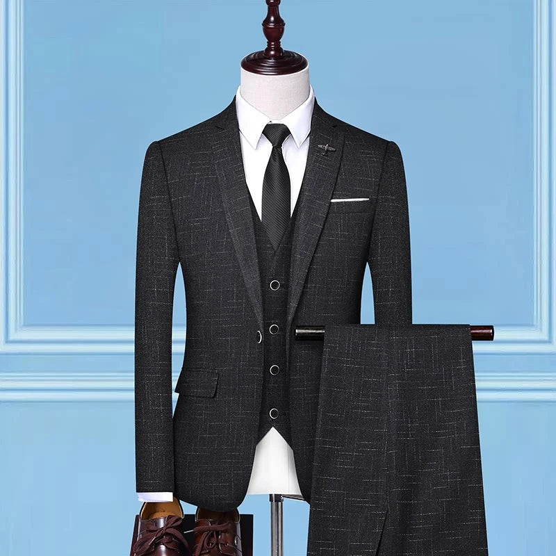 Men’s Smart Casual Wedding Suit – Slim Fit Tuxedo, Single Breasted 2-Piece Set - StepByStepNow