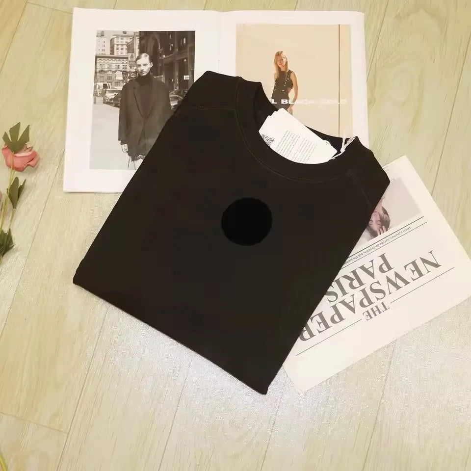 Felpa grigia in cotone 100% donna manica lunga girocollo dettagli floccati felpa autunno inverno manica lunga donna