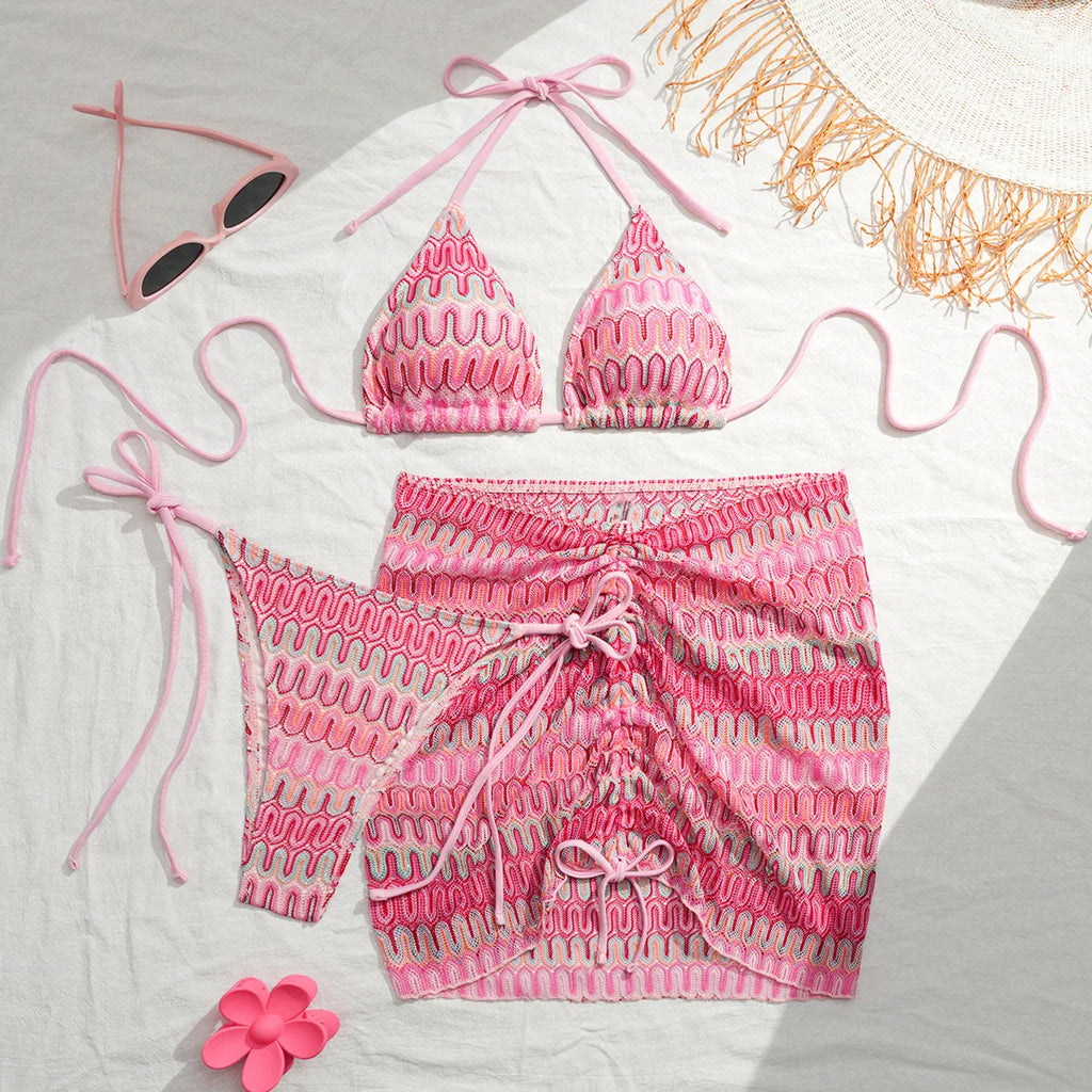 Sexy Bikinis 2026 Female Swimsuits Women's Three-Piece Swimwear Beach Swim Wear Bathing Suits Brazilian Bikini Set Pool Bather