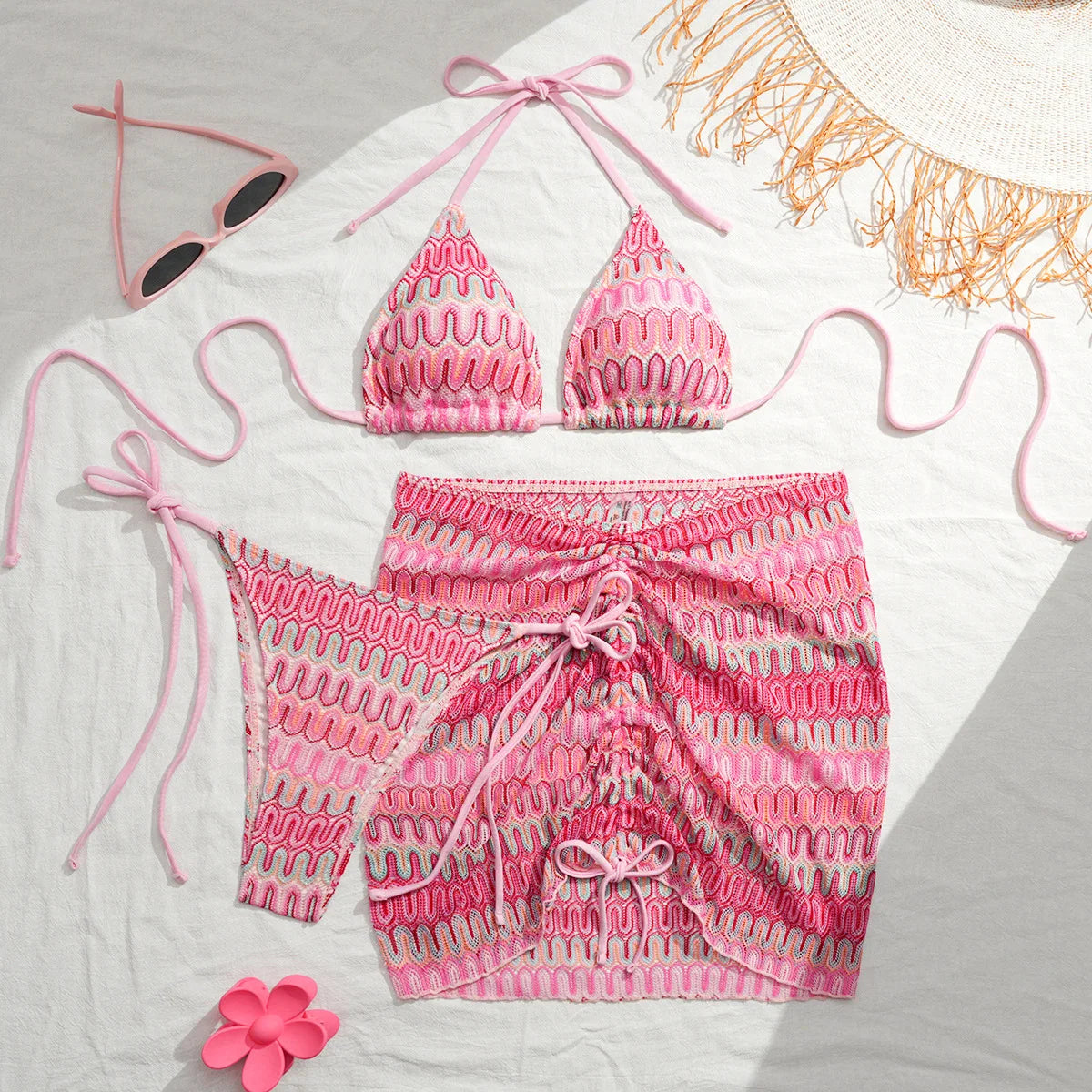 Sexy Bikinis 2026 Female Swimsuits Women's Three-Piece Swimwear Beach Swim Wear Bathing Suits Brazilian Bikini Set Pool Bather