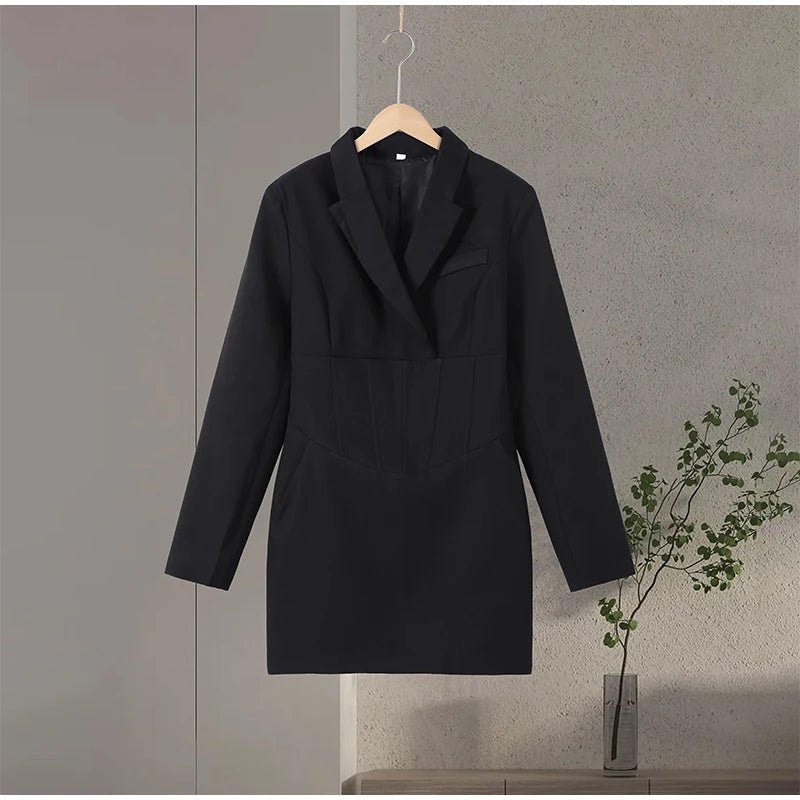 Abito corto lisca di pesce scollo profondo donna sexy moda chic - StepByStepNow