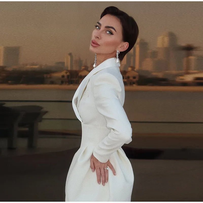 Abito corto lisca di pesce scollo profondo donna sexy moda chic - StepByStepNow