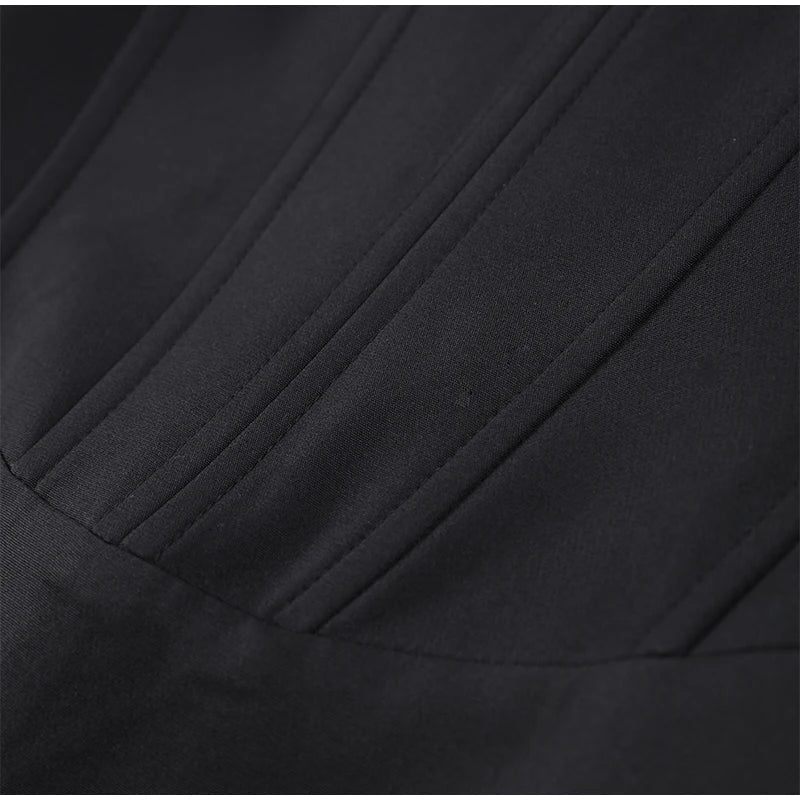 Abito corto lisca di pesce scollo profondo donna sexy moda chic - StepByStepNow