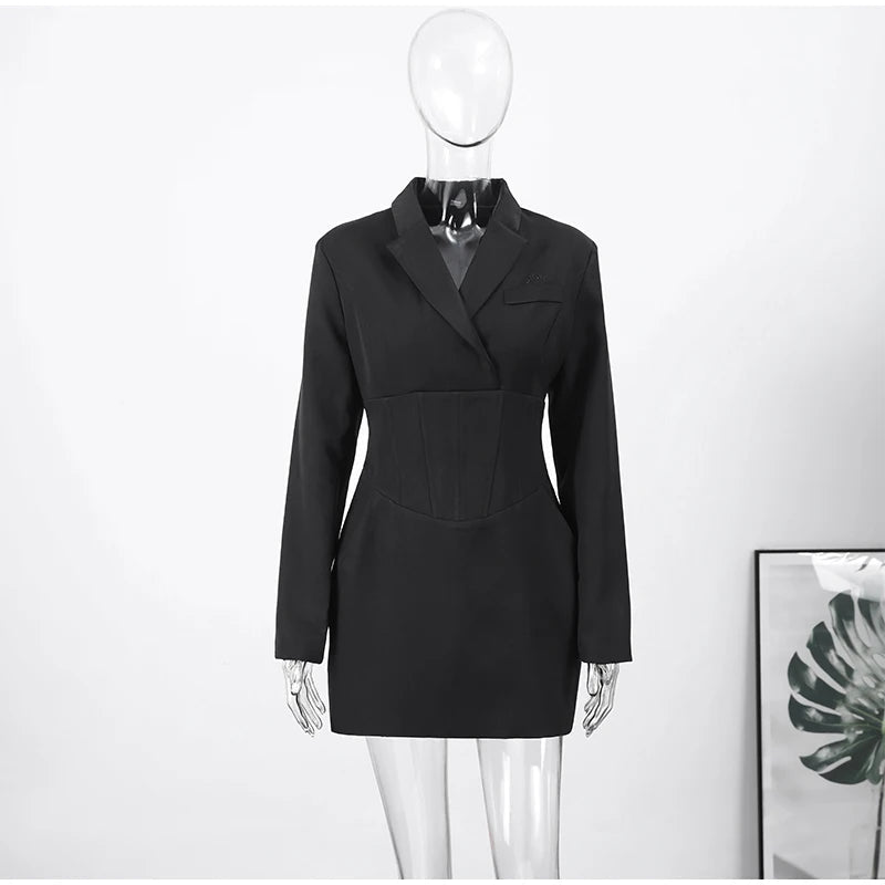 Abito corto lisca di pesce scollo profondo donna sexy moda chic - StepByStepNow