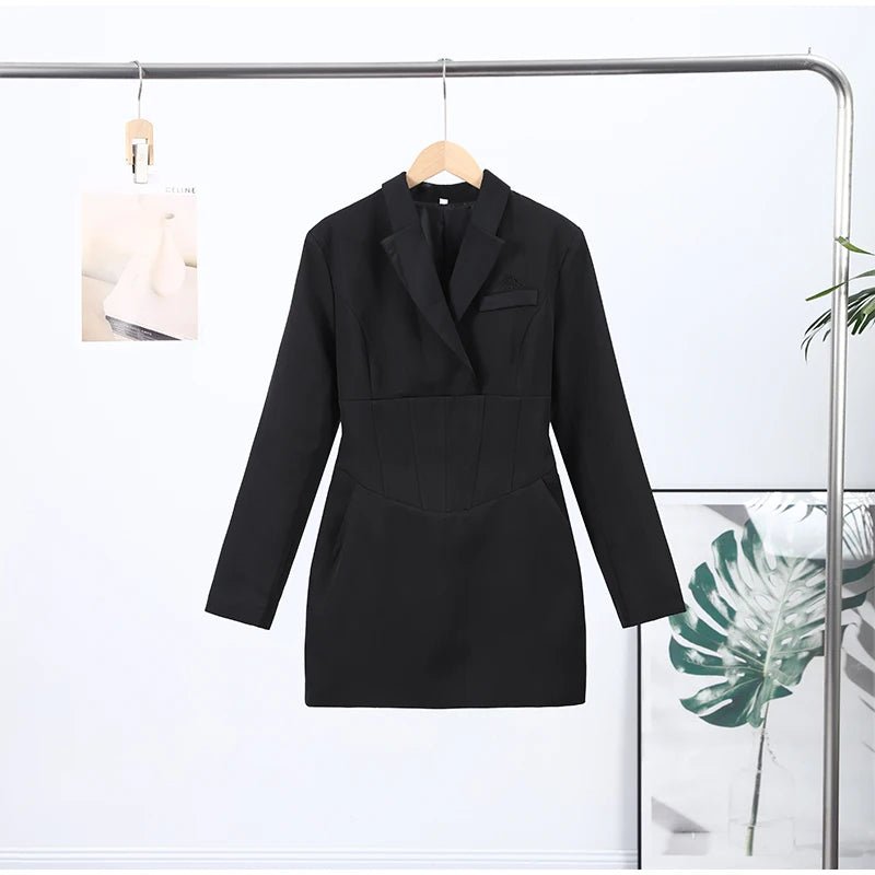 Abito corto lisca di pesce scollo profondo donna sexy moda chic - StepByStepNow